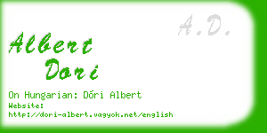 albert dori business card